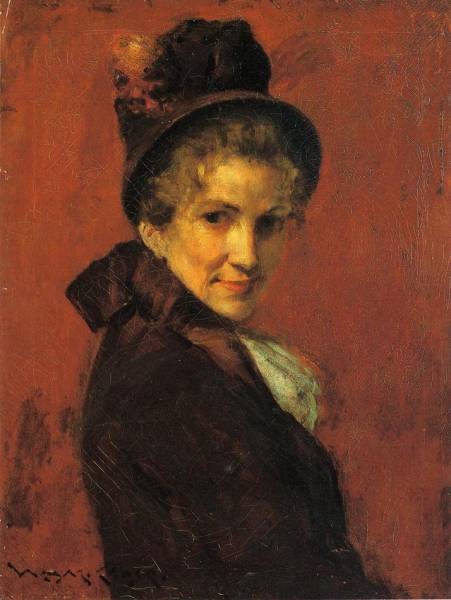 Portrait of a Woman black bonnet